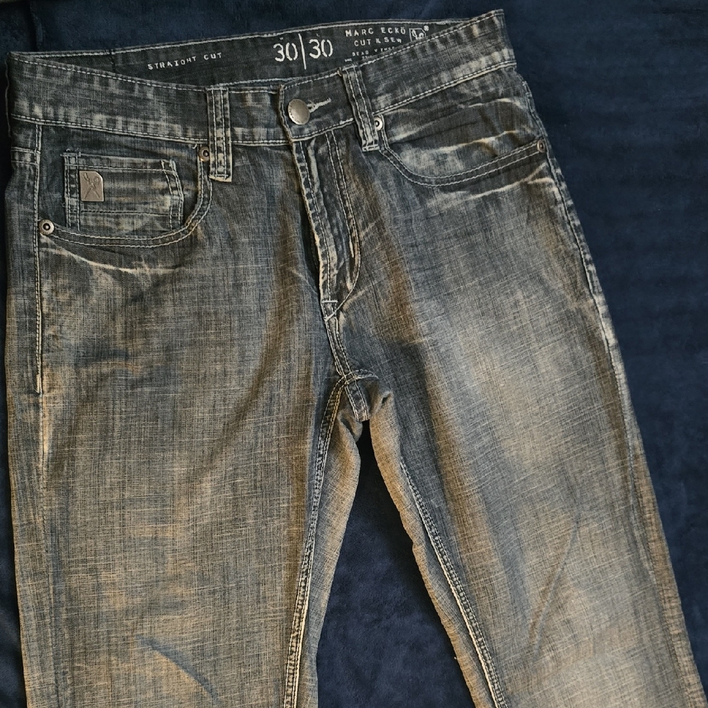 Marc Ecko Men's Distressed Black Jeans